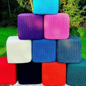 Knitted pouf /Stool